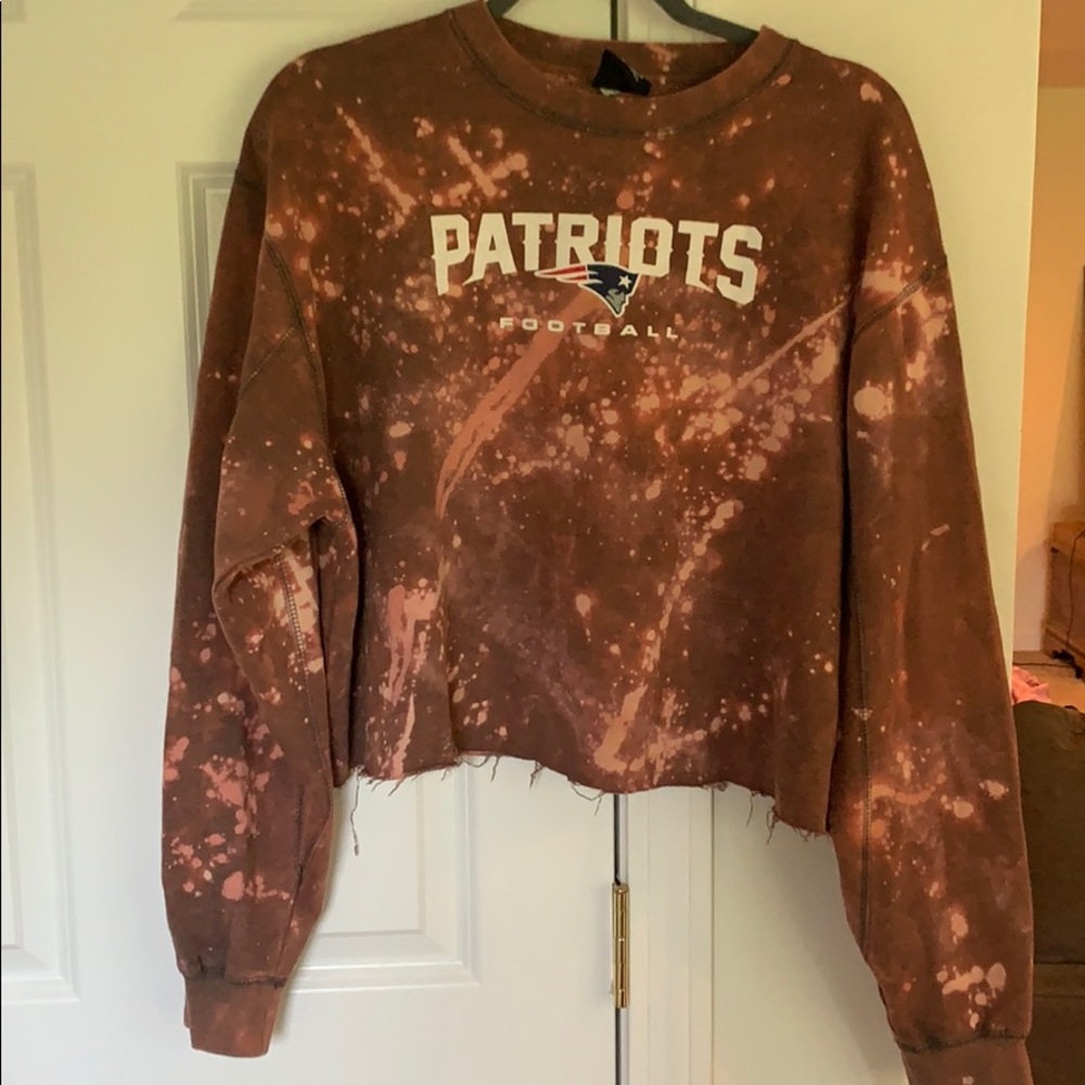 Acid wash Patriots sweatshirt